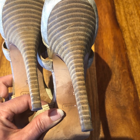 Coach Shimmey leather platform sandals - Picture 4 of 11